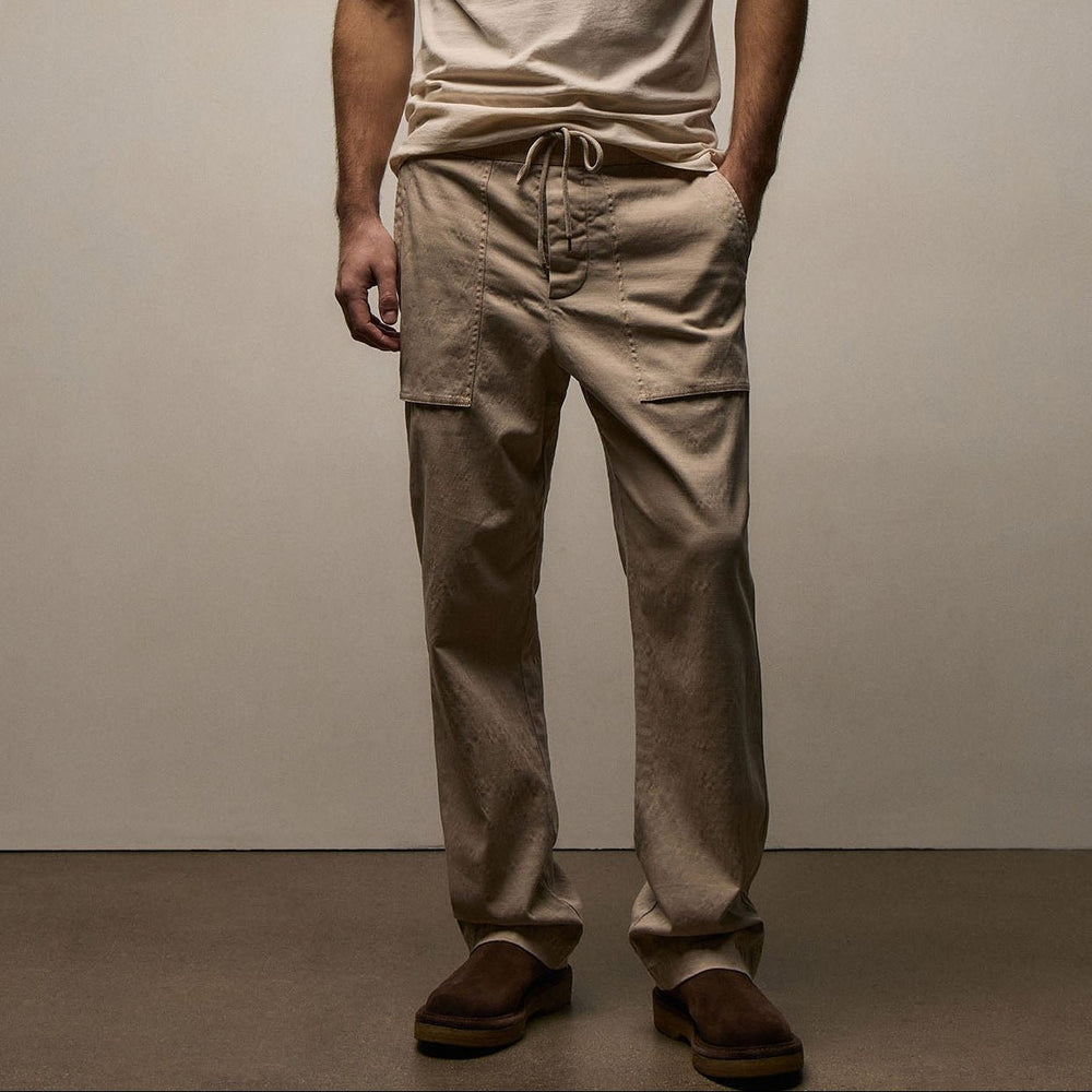 Slub Cotton Utility Pant in Stone Pigment | James Perse Los Angeles