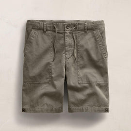 Slub Cotton Utility Flight Shirt in Birch Pigment | James Perse Los Angeles