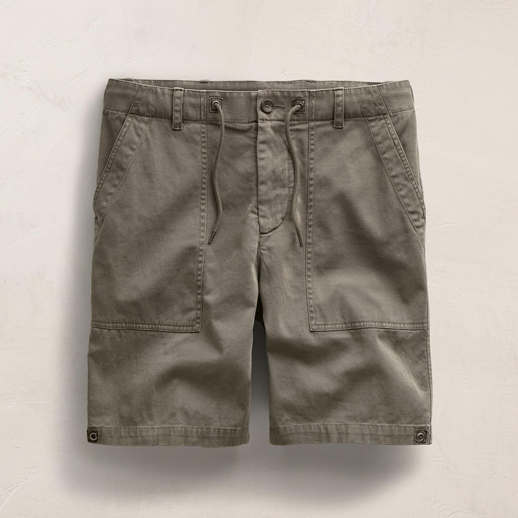 Slub Cotton Utility Flight Shirt in Birch Pigment | James Perse Los Angeles