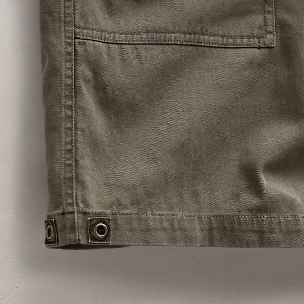 Slub Cotton Utility Flight Shirt in Birch Pigment | James Perse Los Angeles