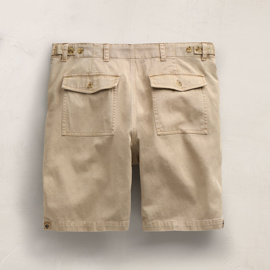 Slub Cotton Utility Flight Shirt in Light Khaki Pigment | James Perse Los Angeles