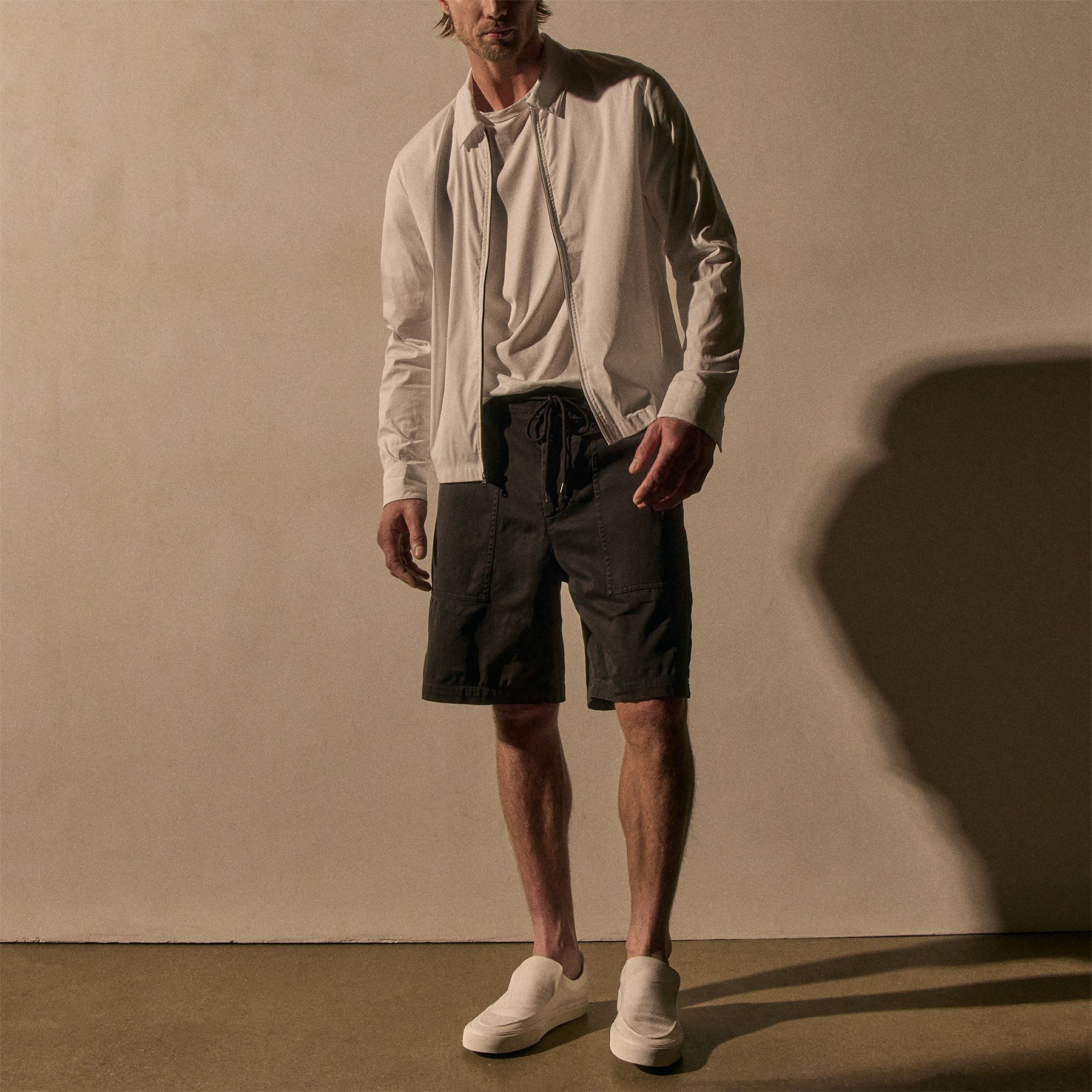 Slub Cotton Utility Flight Short
