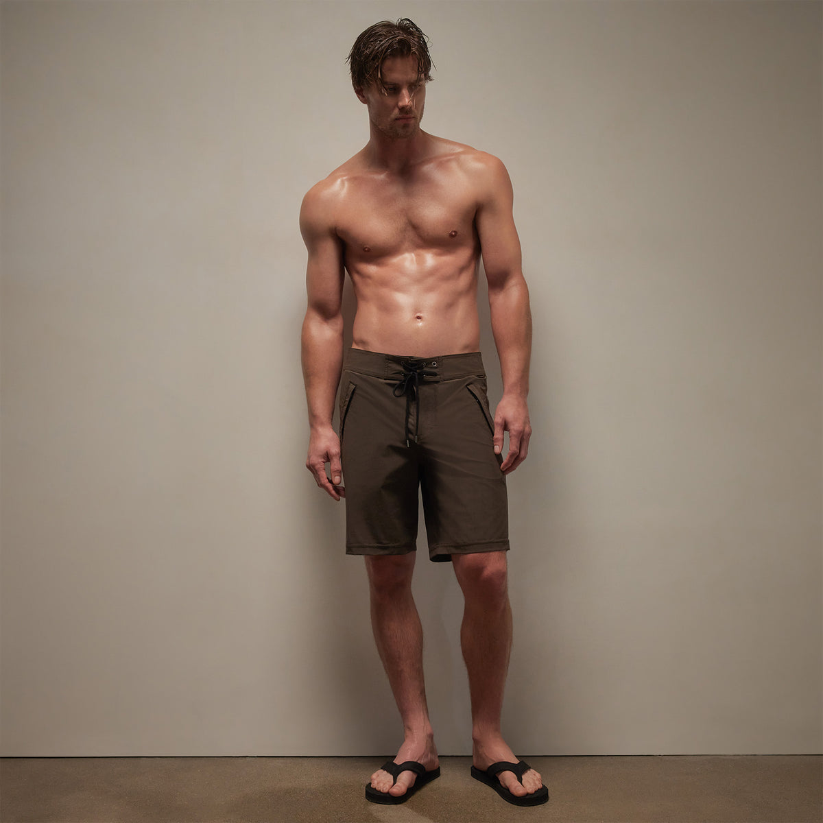 Scuba Zip Boardshort in Porcupine | James Perse Los Angeles
