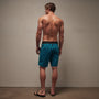 Zip Pocket Printed Boardshort in Black/Blue Lagoon | James Perse Los Angeles