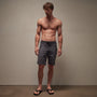 Zip Pocket Printed Boardshort in Slate/Raccoon Grey | James Perse Los Angeles