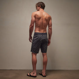 Zip Pocket Printed Boardshort in Slate/Raccoon Grey | James Perse Los Angeles