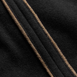 Brushed Cotton Suede Piped Track Pant - Black/Caribou
