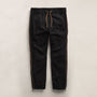 Brushed Cotton Suede Piped Track Pant in Black/Whiskey | James Perse Los Angeles FLAT