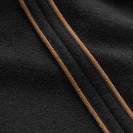 Brushed Cotton Suede Piped Track Pant in Black/Whiskey | James Perse Los Angeles FLAT