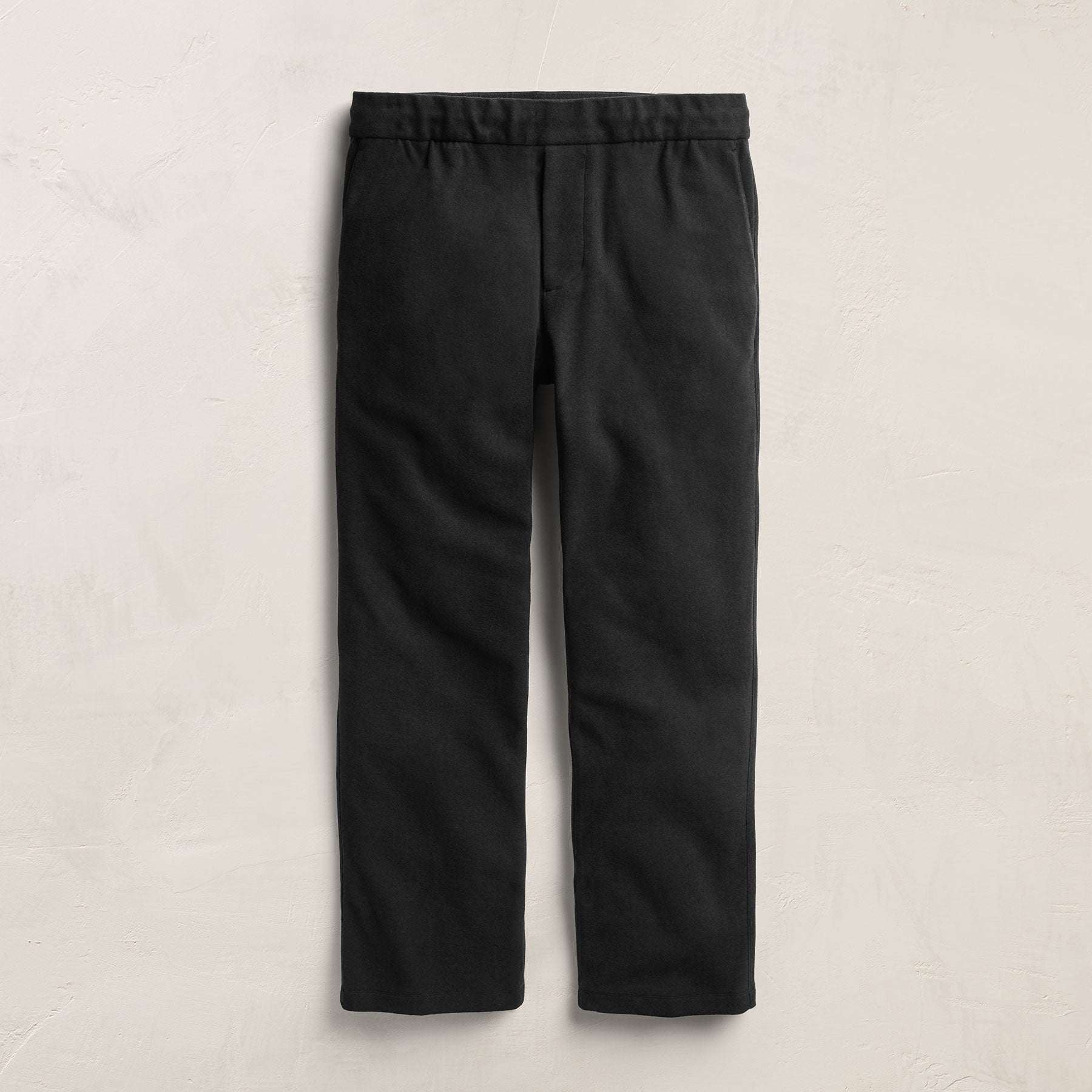 Brushed Cotton Blend Suit Pant - Black