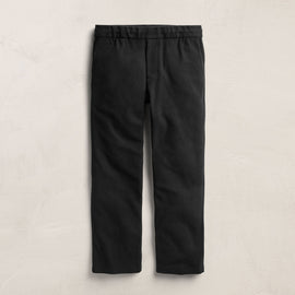 Brushed Cotton Blend Suit Pant - Black