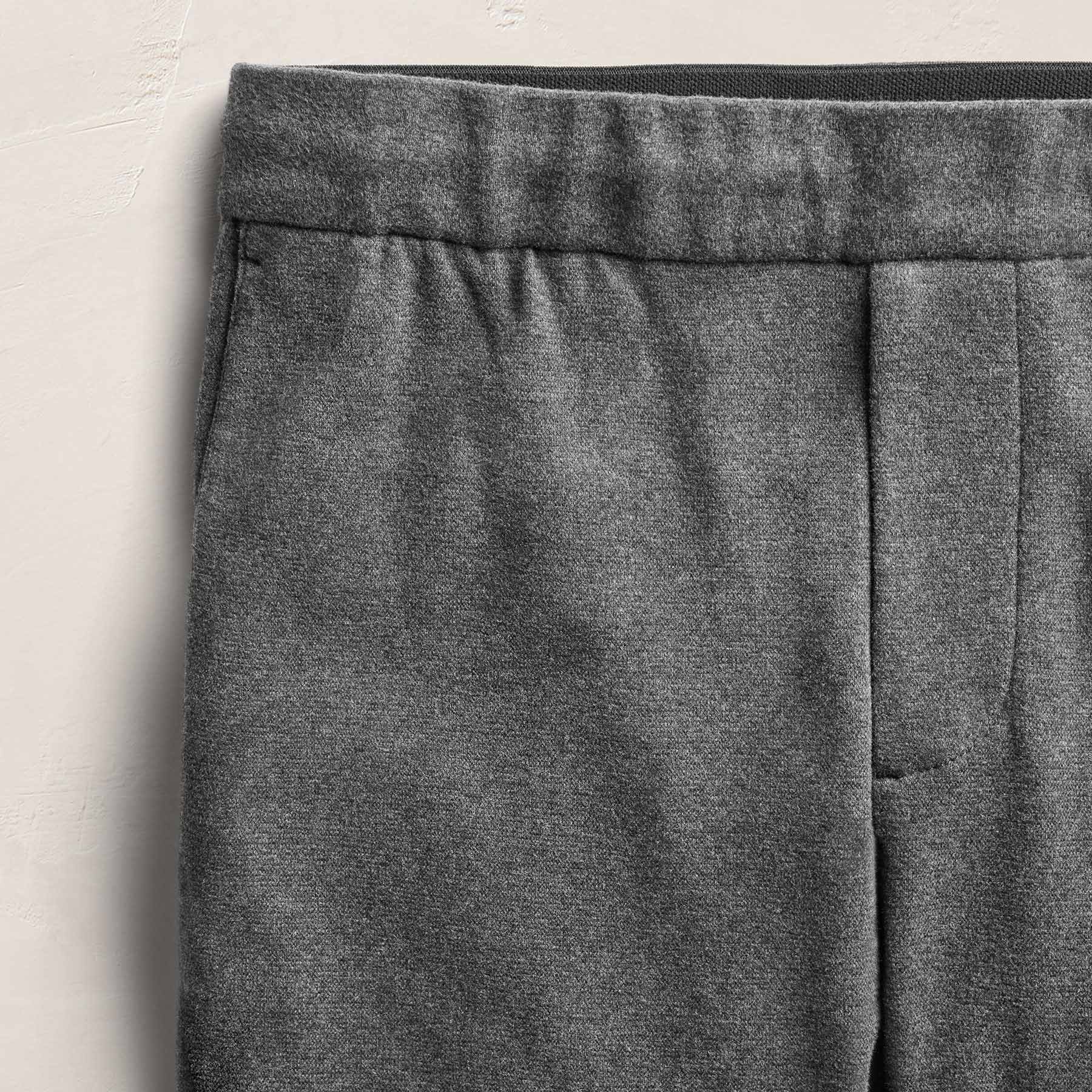 Brushed Cotton Blend Suit Pant - Flannel