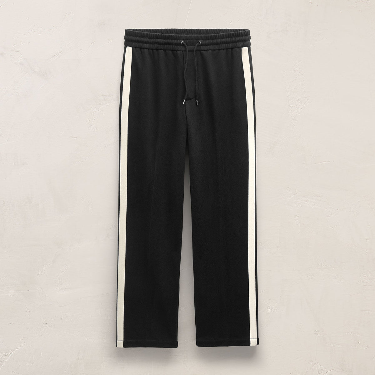 Brushed Side Stripe Pant in Black/Ivory | James Perse Los Angeles