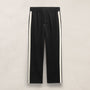 Brushed Side Stripe Pant in Black/Ivory | James Perse Los Angeles