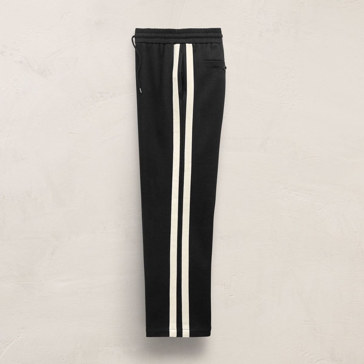 Brushed Side Stripe Pant in Black/Ivory | James Perse Los Angeles