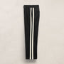 Brushed Side Stripe Pant in Black/Ivory | James Perse Los Angeles