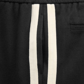 Brushed Side Stripe Pant in Black/Ivory | James Perse Los Angeles