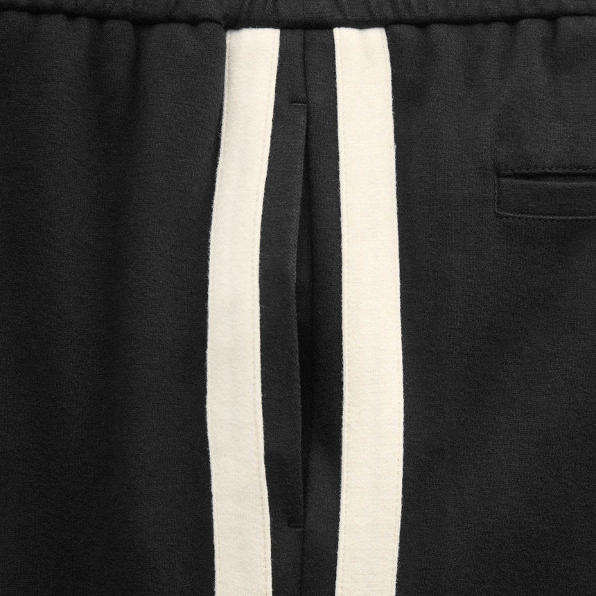 Brushed Side Stripe Pant in Black/Ivory | James Perse Los Angeles