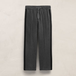 Brushed Side Stripe Pant in Flannel/Black | James Perse Los Angeles