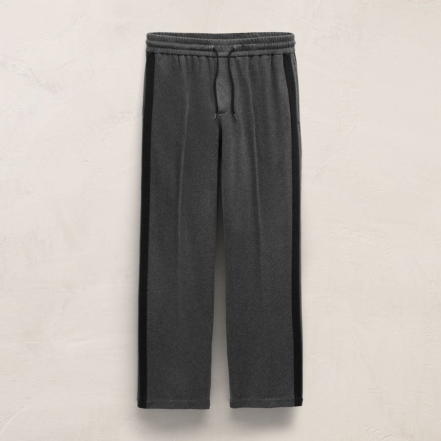 Brushed Side Stripe Pant in Flannel/Black | James Perse Los Angeles