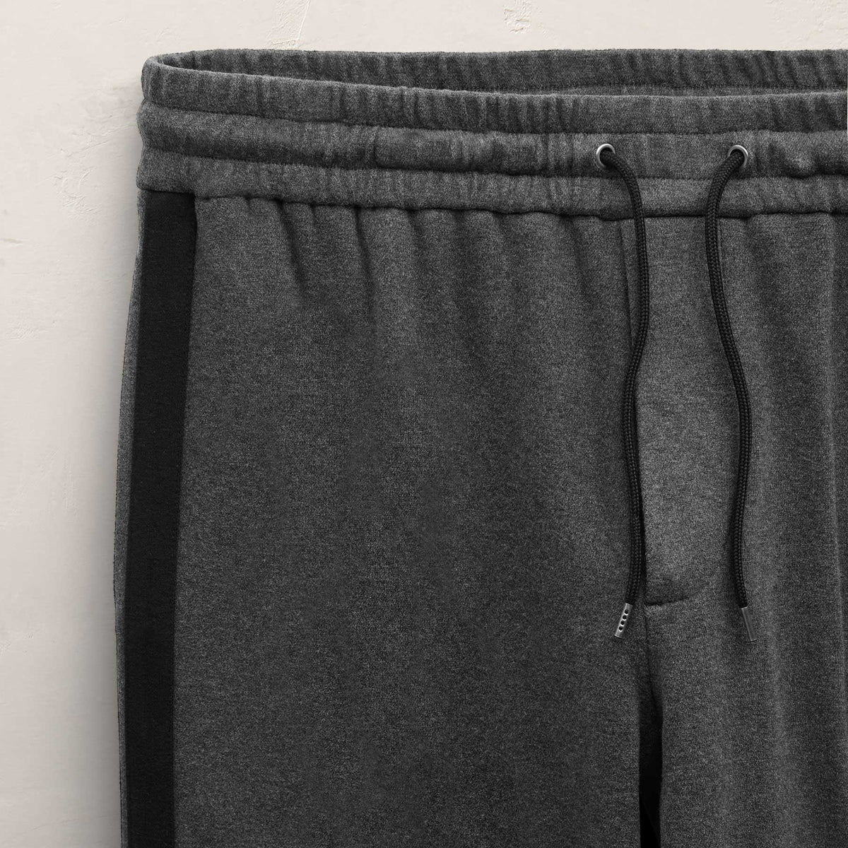 Brushed Side Stripe Pant in Flannel/Black | James Perse Los Angeles