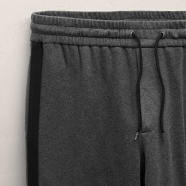 Brushed Side Stripe Pant in Flannel/Black | James Perse Los Angeles