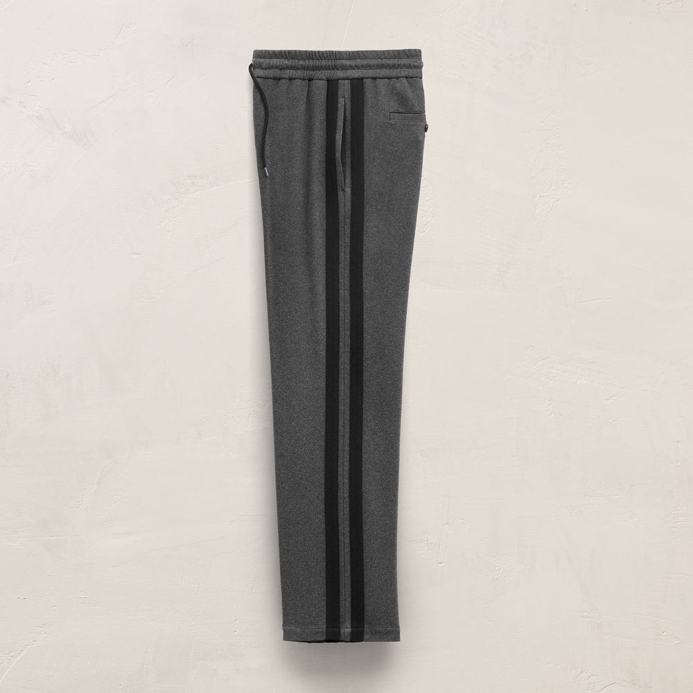 Brushed Cotton Side Stripe Pant in Flannel/Black | James Perse Los Angeles