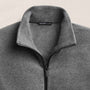 Brushed Cotton Suede Piped Track Jacket - Flannel/Black | James Perse Los Angeles