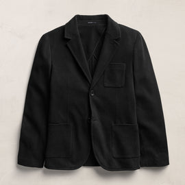 Brushed Cotton Blazer - Black | James Perse Los Angeles