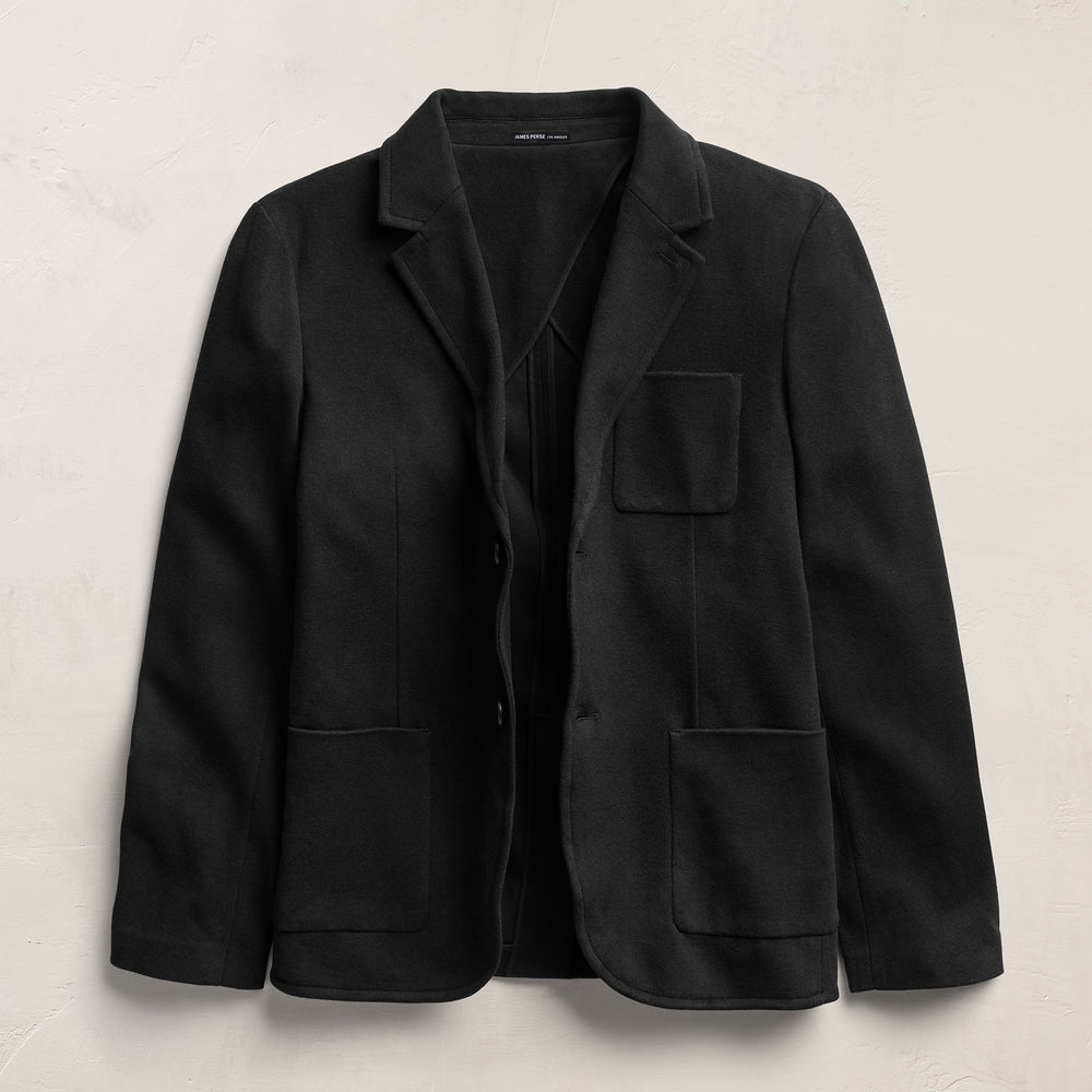 Brushed Cotton Blazer - Black | James Perse Los Angeles
