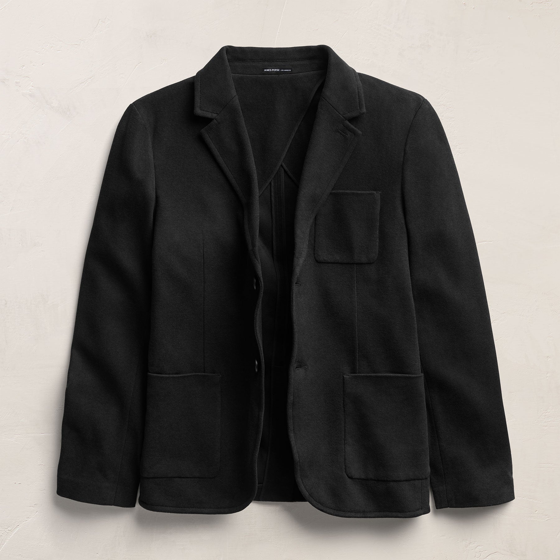 Brushed Cotton Blazer - Black | James Perse Los Angeles