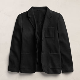 Brushed Cotton Blazer - Black | James Perse Los Angeles