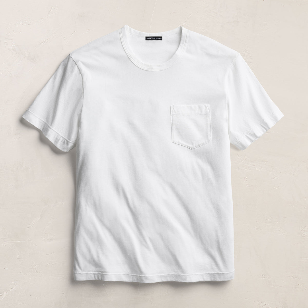 Brushed Lotus Jersey Pocket Tee - White