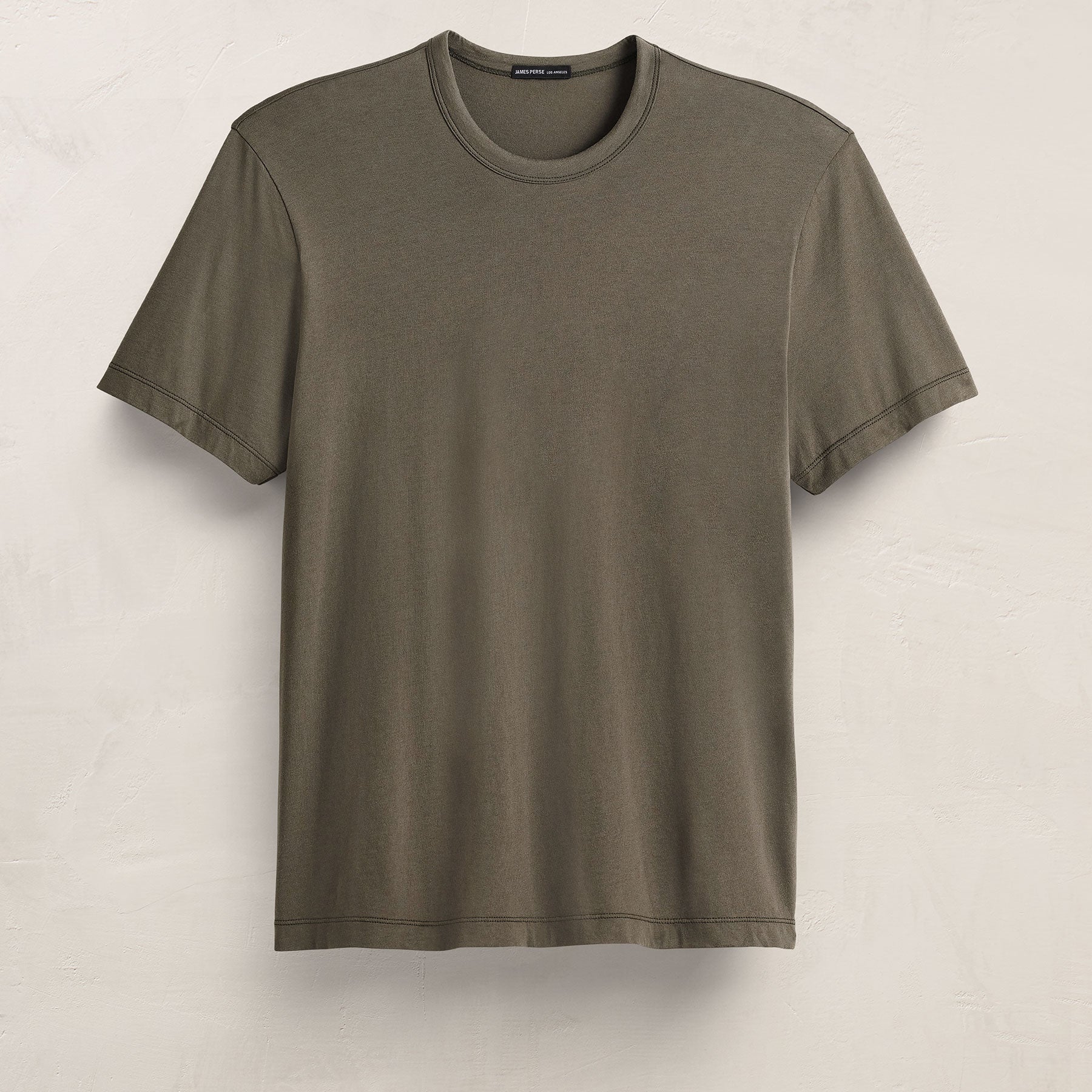 Brushed Lotus Crew in Army Green | James Perse Los Angeles