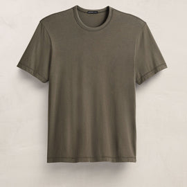 Brushed Lotus Crew in Army Green | James Perse Los Angeles