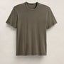 Brushed Lotus Crew in Army Green | James Perse Los Angeles