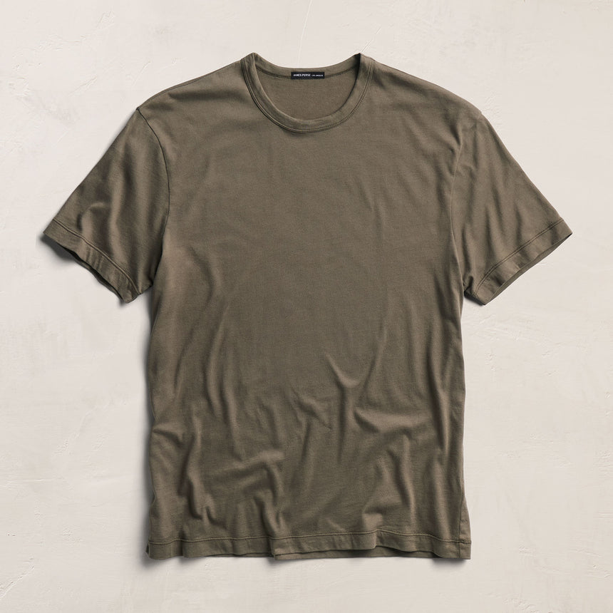 Brushed Lotus Crew - Army Green