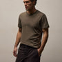 Brushed Lotus Crew in Army Green | James Perse Los Angeles