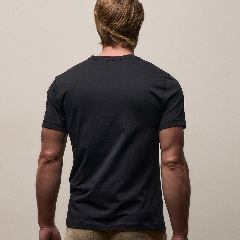 Brushed Lotus Crew in Black | James Perse Los Angeles