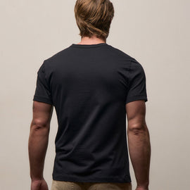 Brushed Lotus Crew in Black | James Perse Los Angeles