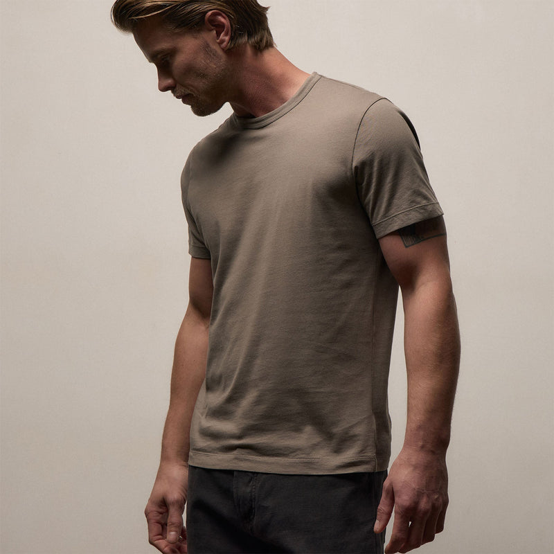 Brushed Lotus Crew in Burro | James Perse Los Angeles