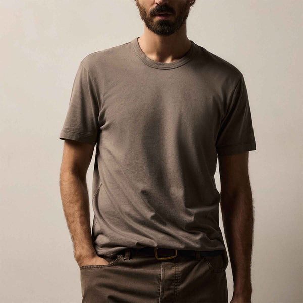 Brushed Lotus Crew in Burro | James Perse Los Angeles