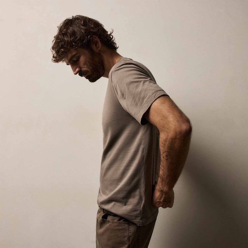 Brushed Lotus Crew in Burro | James Perse Los Angeles