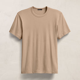 Brushed Lotus Crew in Coffee | James Perse Los Angeles FLAT