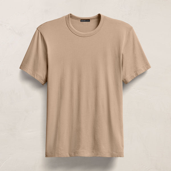 Brushed Lotus Crew in Coffee | James Perse Los Angeles