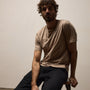 Brushed Lotus Crew in Coffee | James Perse Los Angeles