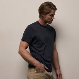 Brushed Lotus Crew in Deep | James Perse Los Angeles