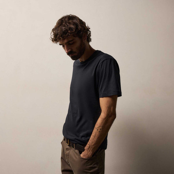 Brushed Lotus Crew in Deep | James Perse Los Angeles