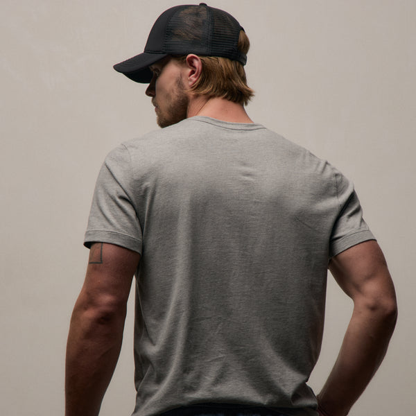 Brushed Lotus Crew In Heather Grey | James Perse Los Angeles