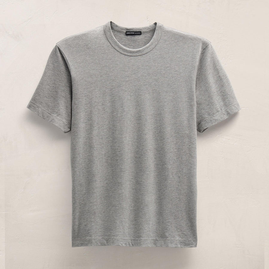 Brushed Lotus Crew In Heather Grey | James Perse Los Angeles
